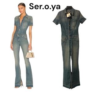 SER.O.YA Fallon Jumpsuit Seroya Revolve In Palermo Retrofete Size Medium NWT